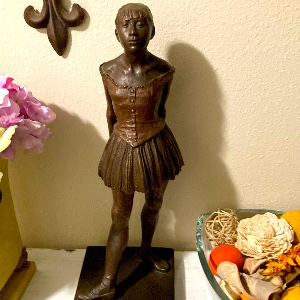 14 yr. Old dancer bronze Degas replica EUC